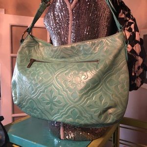Hobo international mint embossed shoulder bag
